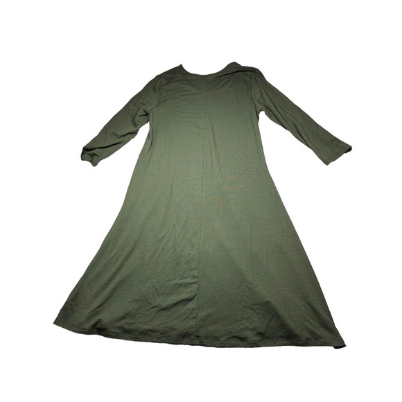 Womens Garnet Hill Round Neck Long Sleeve Dress Small Green - Picture 7 of 7